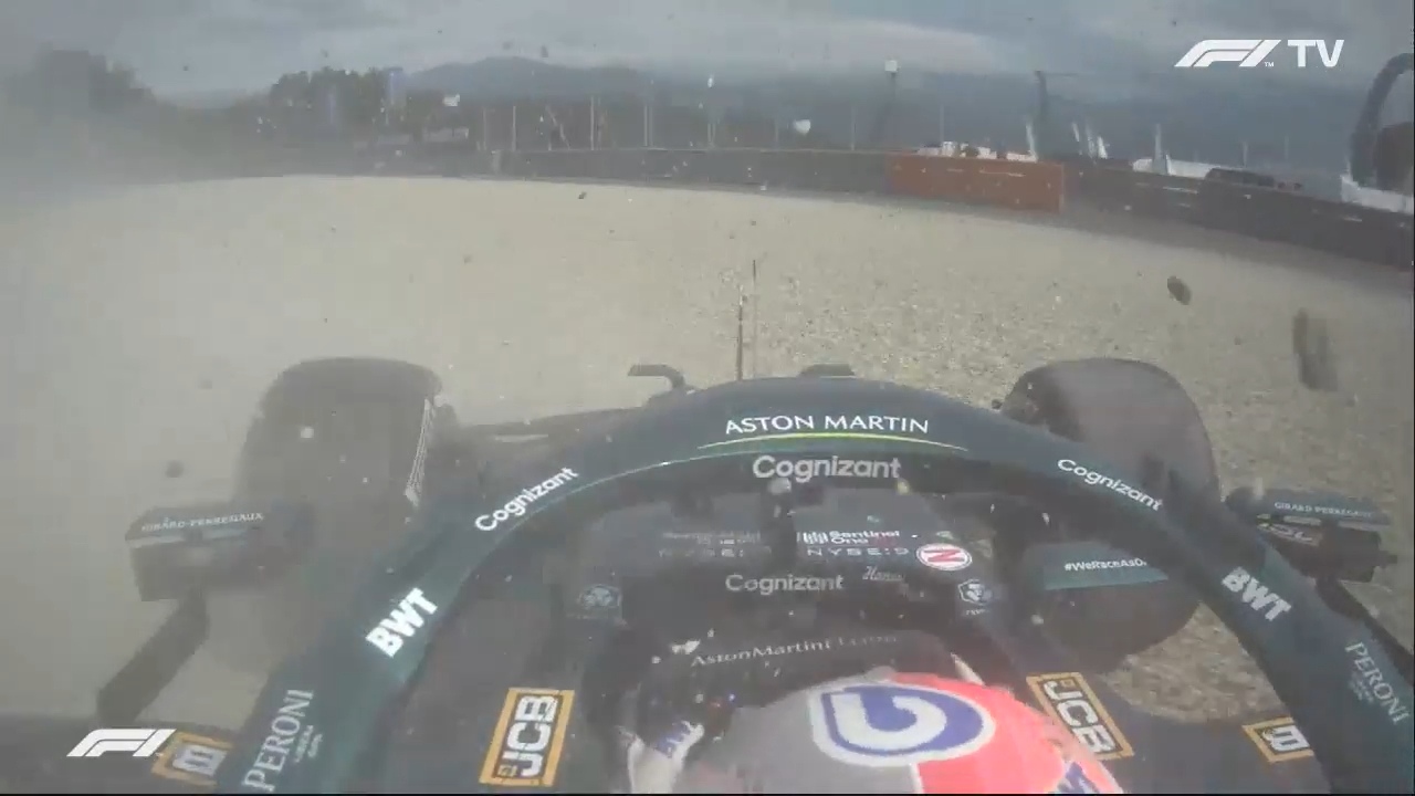 Austria F1 2021: Sebastian Vettel crash Austria F1 2021: Sebastian Vettel crash